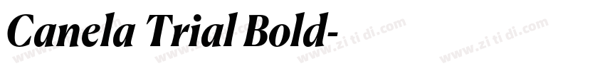 Canela Trial Bold字体转换